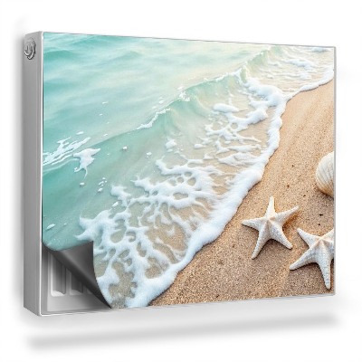 Magnetický kryt na radiátor Morské vlny a hviezdice na pláži