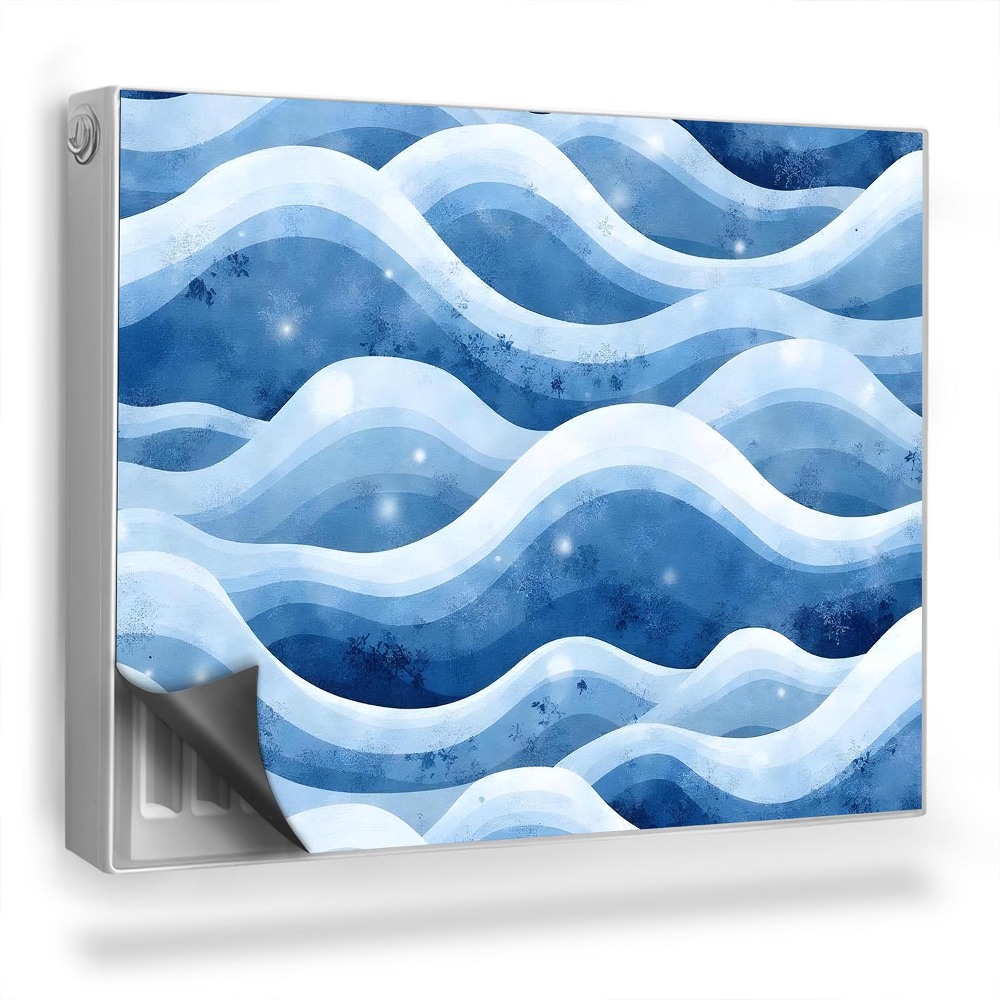 Magnetický kryt na radiátor Akvarelová ilustrácia vody vlny abstrakt