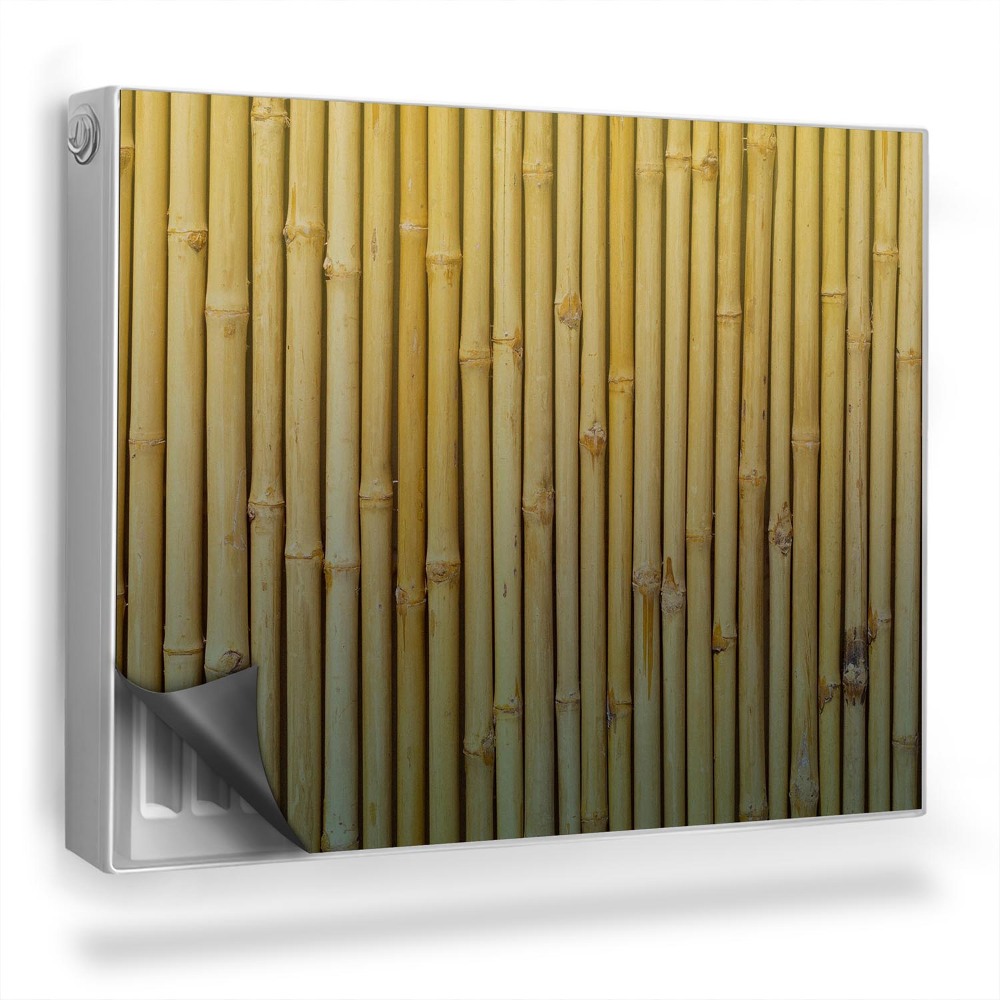 Dekoračný magnet na radiátor Bambusové stonky vertikálne zelené a žlté