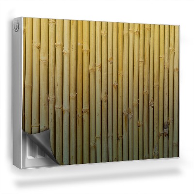 Dekoračný magnet na radiátor Bambusové stonky vertikálne zelené a žlté