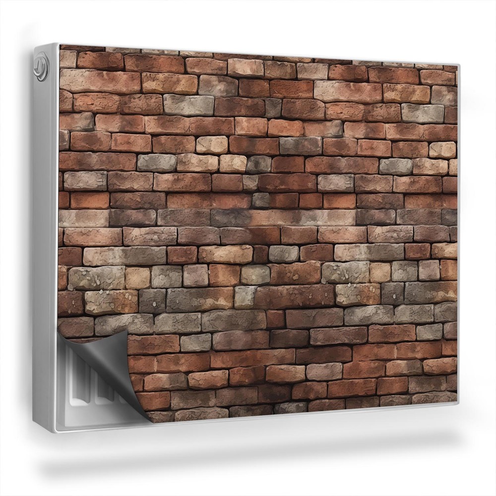 Magnetický kryt na radiátor Textúra priemyselnej steny z tehlovej steny