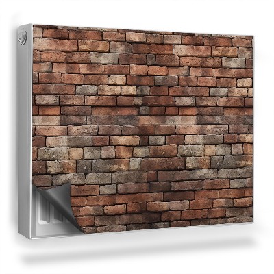 Magnetický kryt na radiátor Textúra priemyselnej steny z tehlovej steny