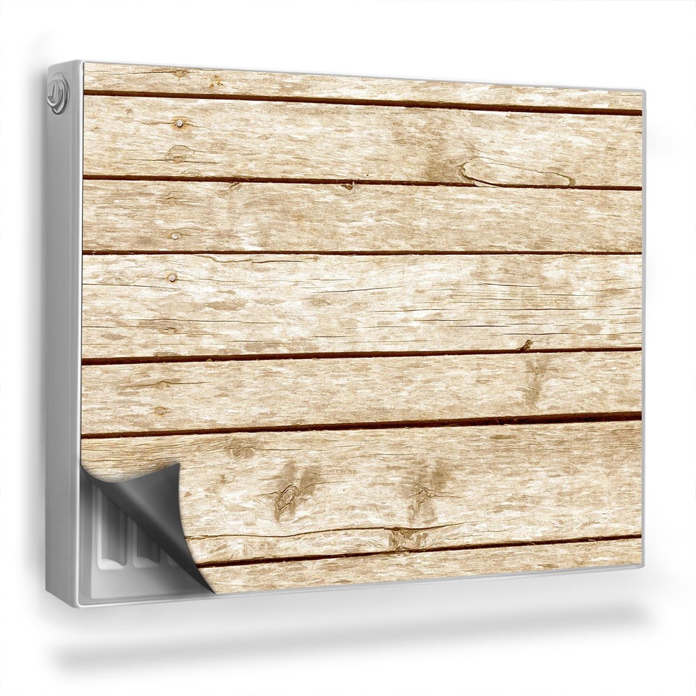 Dekoračný magnetický kryt na radiátor Ľahké drevené dosky s textúrou a uzlami, rovné