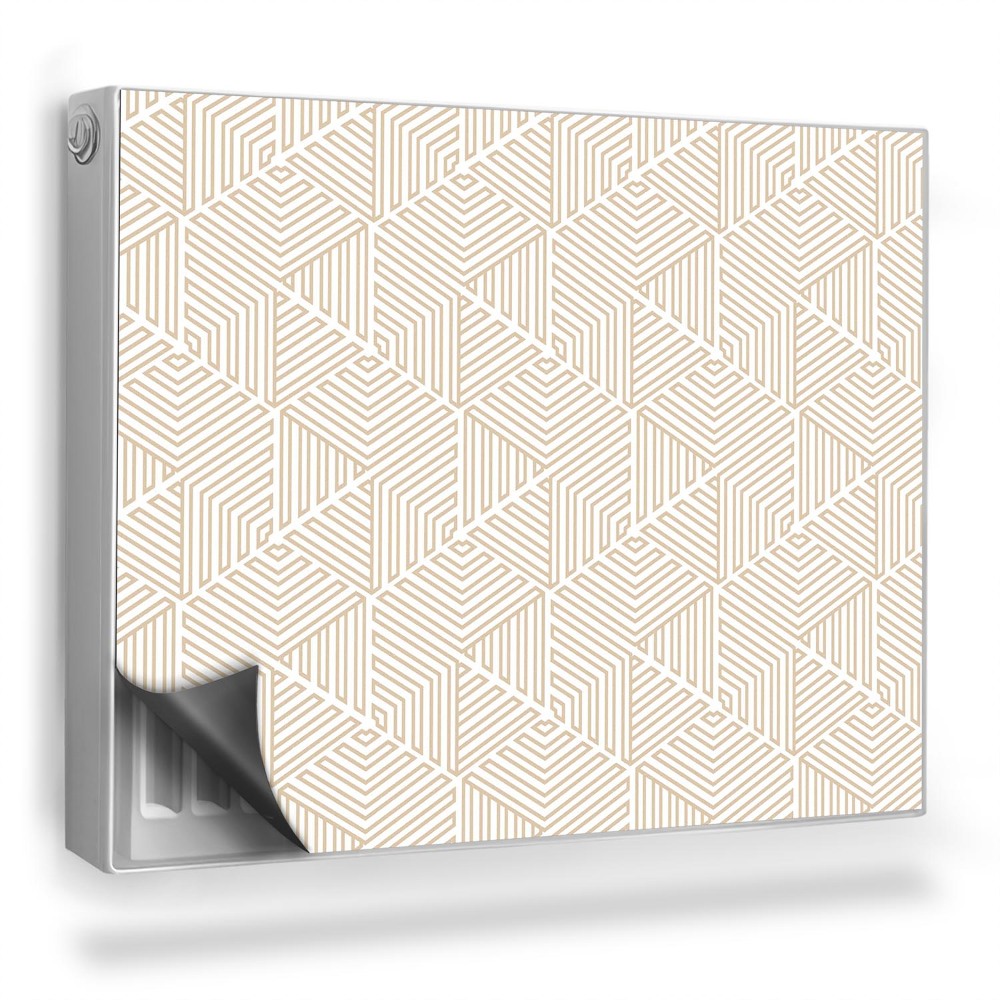 Dekoračný magnetický kryt na radiátor Geometrický jasný vzor, vrkoč