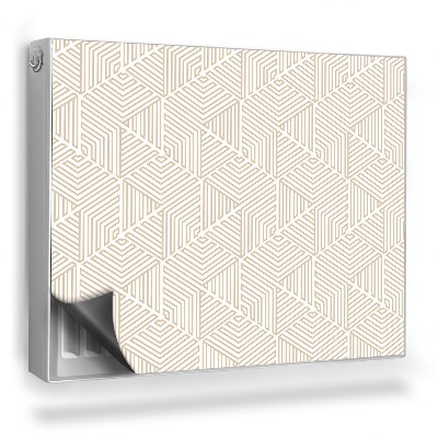 Dekoračný magnetický kryt na radiátor Geometrický jasný vzor, vrkoč