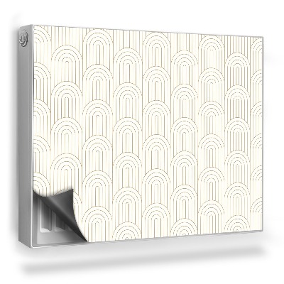 Dekoračný magnet na radiátor Geometrický svetlý vzor v štýle Artdeco