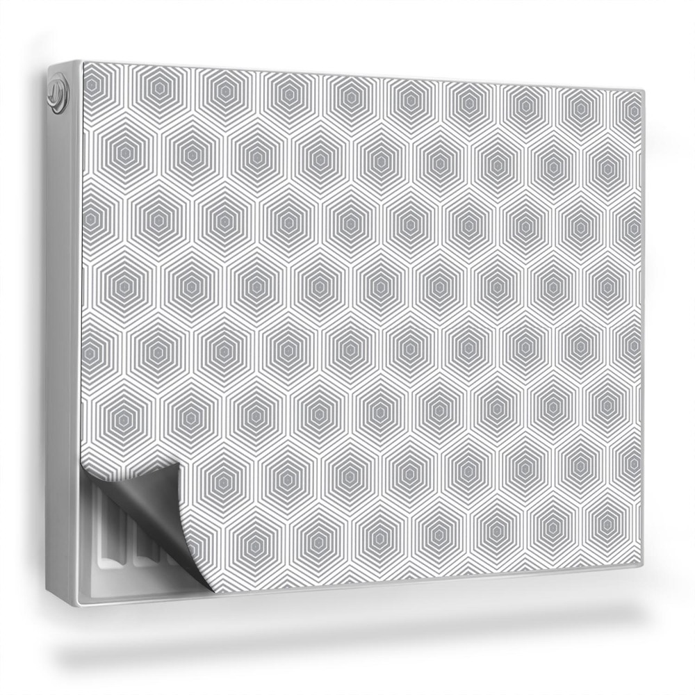 Dekoračný magnetický kryt na radiátor Geometrický šesťuholníkový vzor