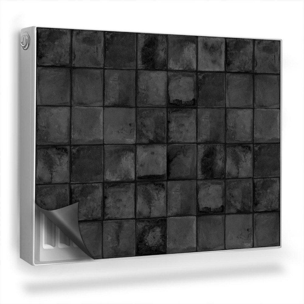 Dekoračný magnetický kryt na radiátor Tmavé poškodené dlaždice s pruhmi