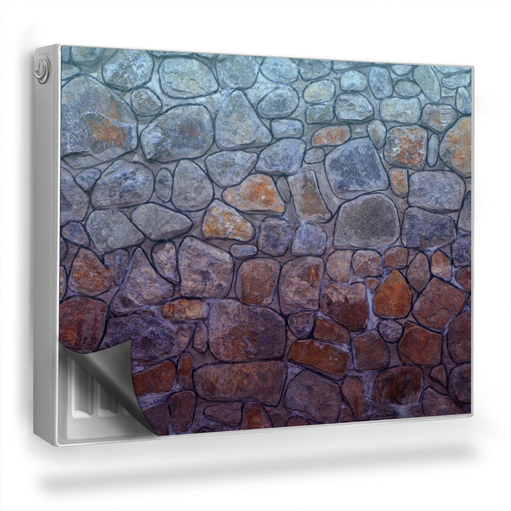 Dekoračný magnetický kryt na radiátor Rôzne kamene zapustené do betónu