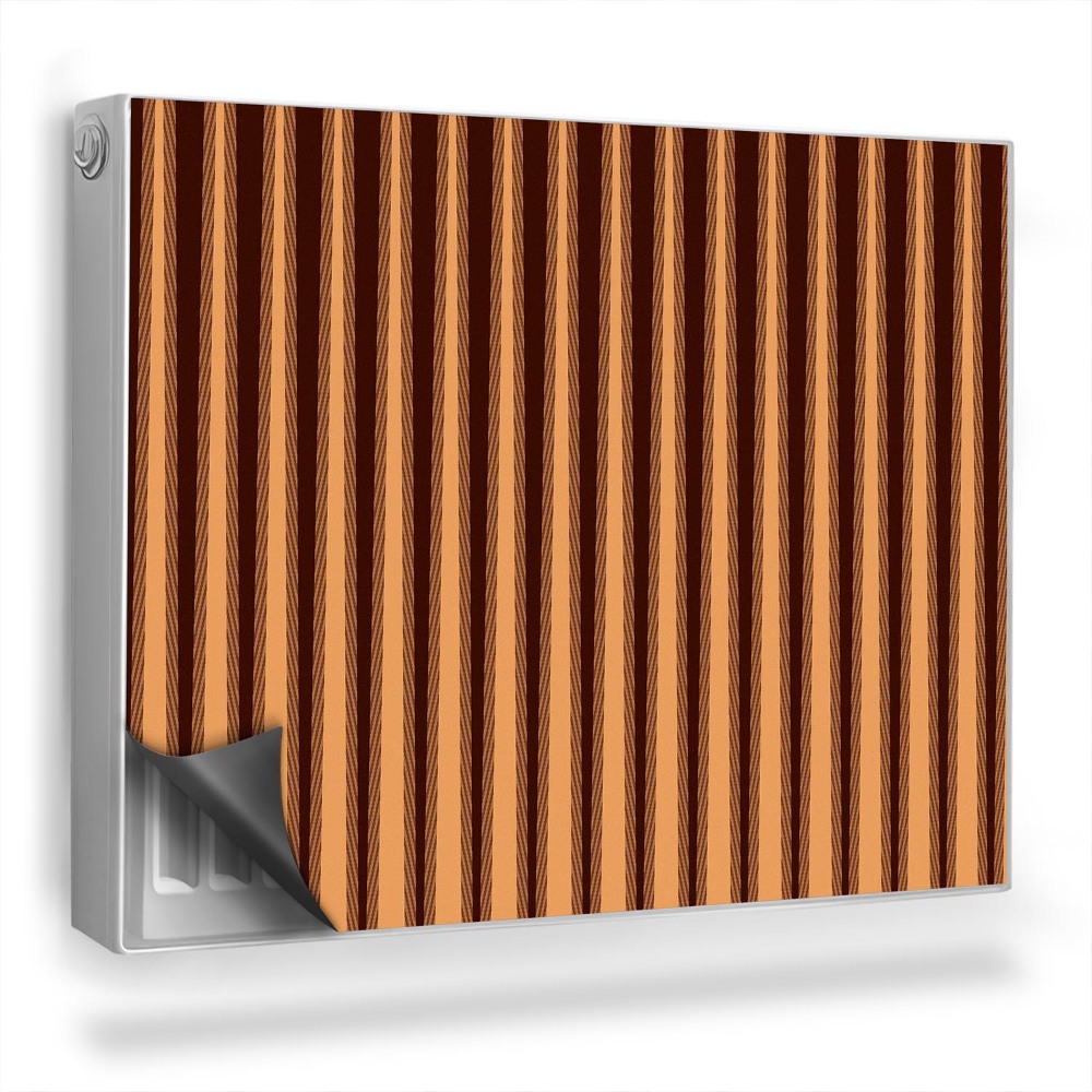 Dekoračný magnetický kryt na radiátor Vzor imitujúci lamely, vertikálne, teplé farby