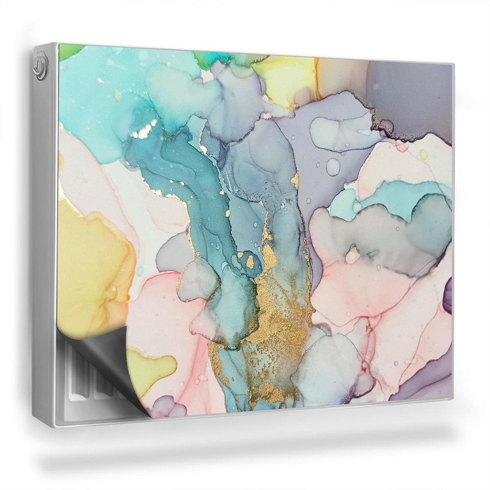 Dekoračný magnetický kryt na radiátor Akvarelové viacfarebné pastelové škvrny