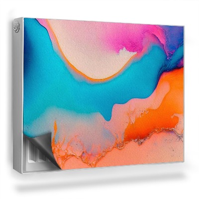 Dekoračný magnet na radiátor Miešanie farieb, modrá oranžová biela