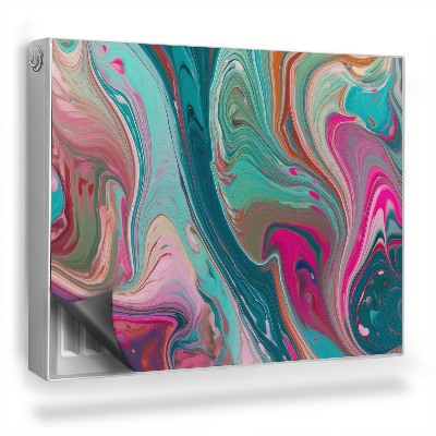 Magnetický kryt na radiátor Miešanie farieb, celadón, ružová, tyrkysová