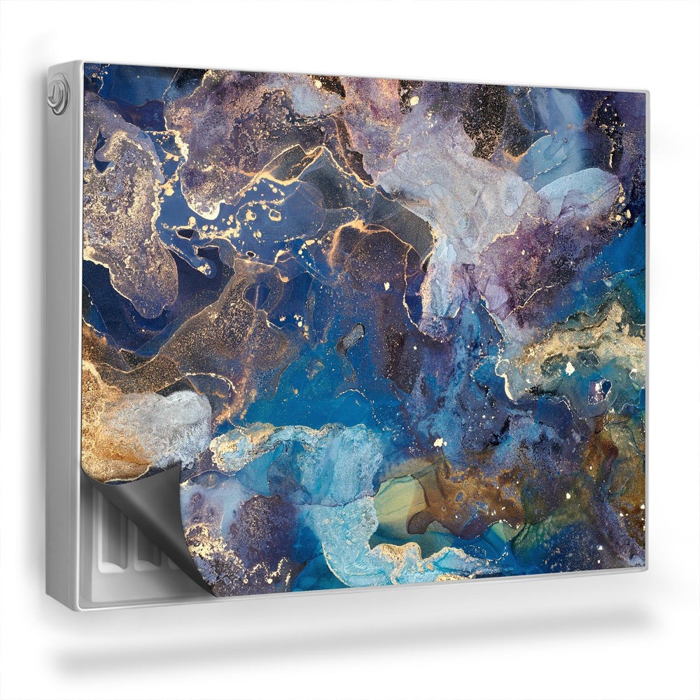 Dekoračný magnetický kryt na radiátor Miešanie farieb, abstraktné tvary