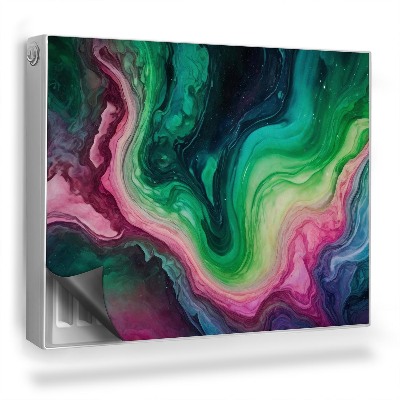 Magnetický kryt na radiátor Zmiešané farby, zelená ružová modrá kontrast