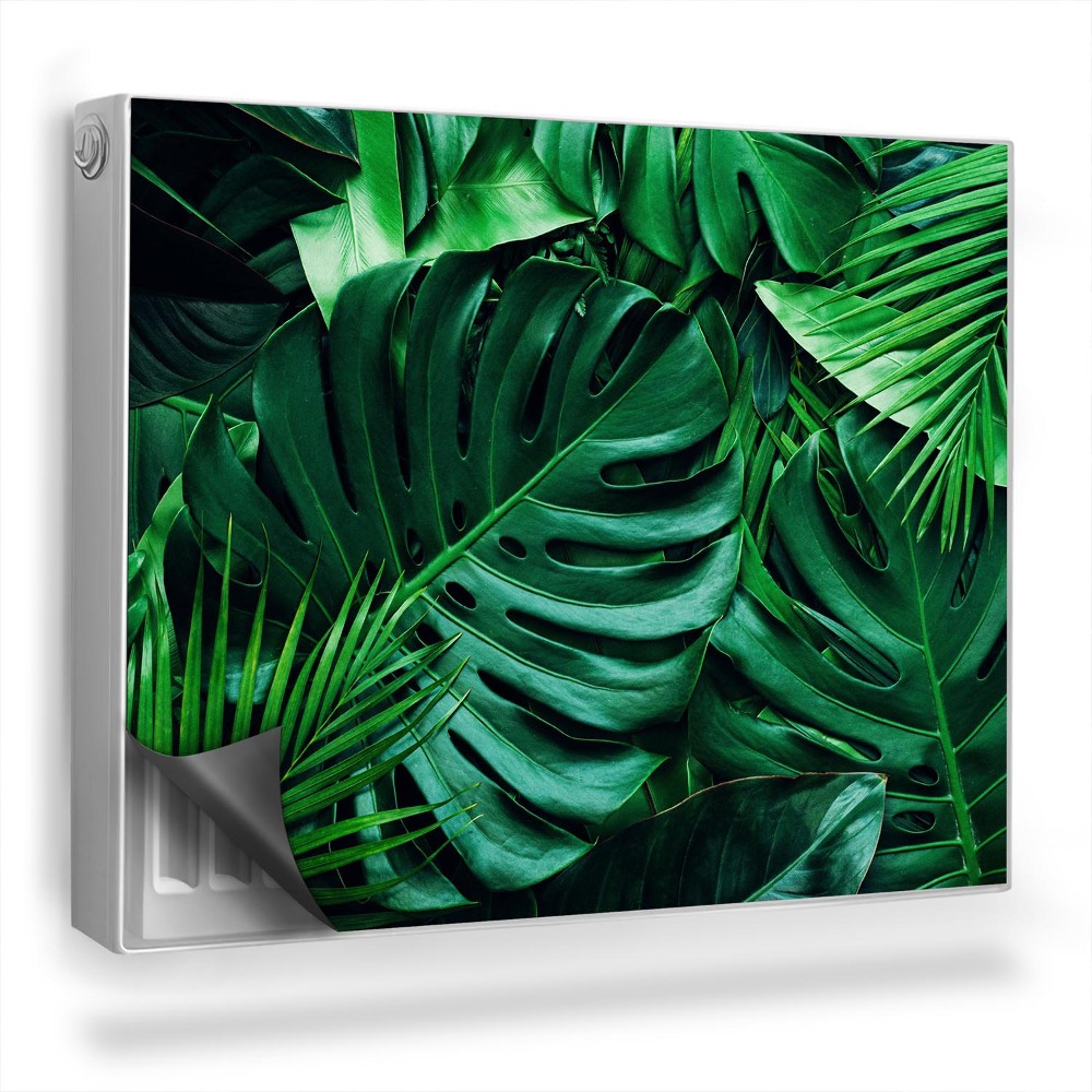 Dekoračný magnet na radiátor Džungľa, listy detailný záber v temnej atmosfére