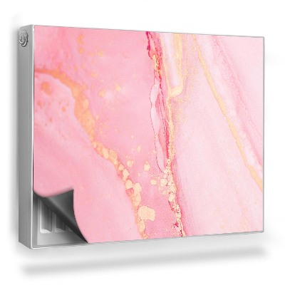 Magnetický kryt na radiátor Pastelová mramorová textúra zdobená kameňom