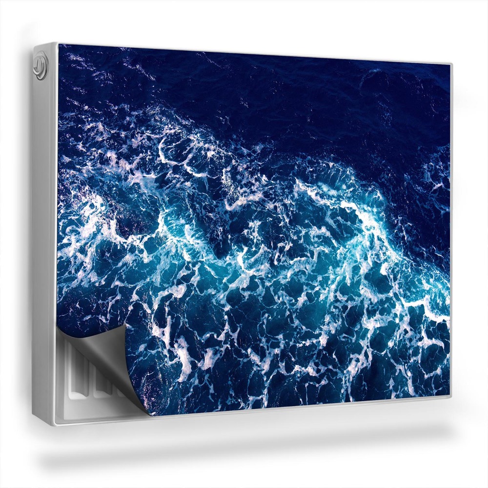 Dekoračný magnetický kryt na radiátor Penivé oceánske vlny morských farieb