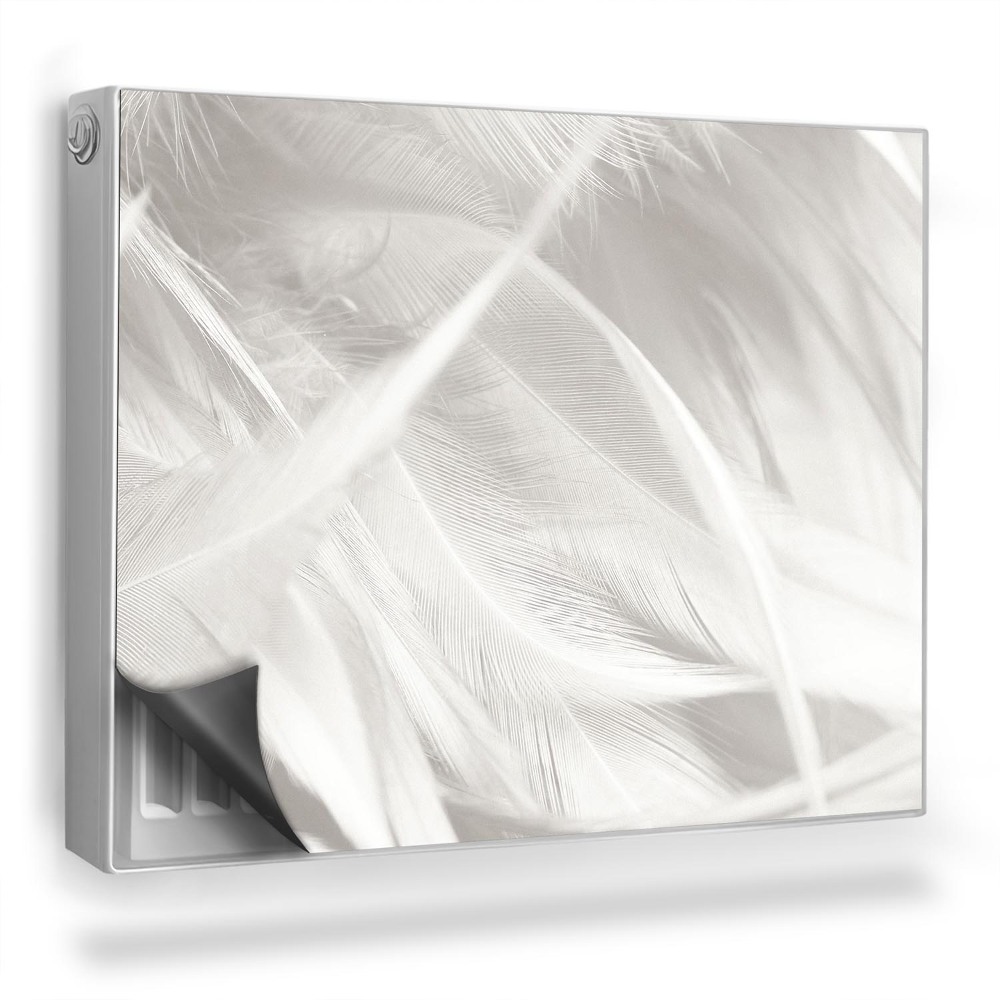 Magnetický kryt na radiátor Ľahké jemné pierka v boho štýle