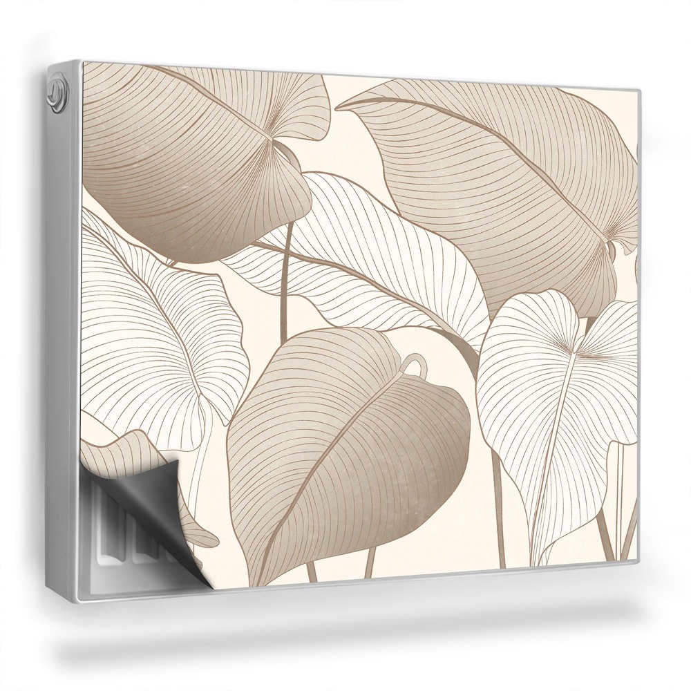 Dekoračný magnet na radiátor Ilustrácia rastliny s lineárnymi listami béžovej farby