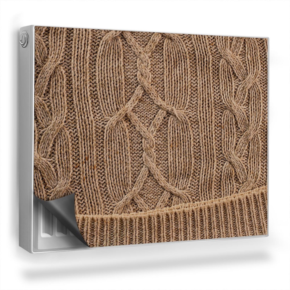 Dekoračný magnetický kryt na radiátor Vlnená tkanina v teplých zemitých farbách zoom