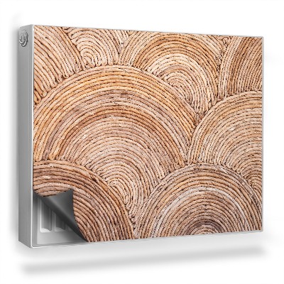 Dekoračný magnetický kryt na radiátor Prútené prekrývajúce sa polkruhy