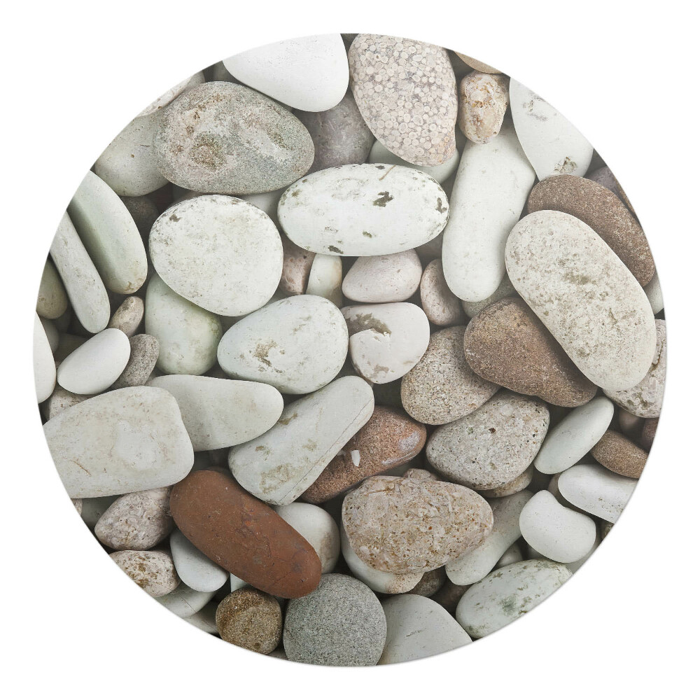 Podložka pod kolieskovú stoličku okrúhla Kamene na pláži