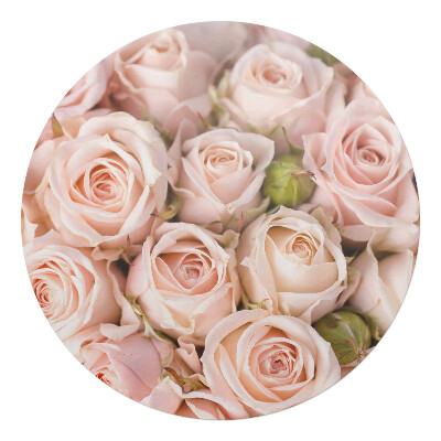 Podložka pod kolieskovú stoličku okrúhla Kytica ruží