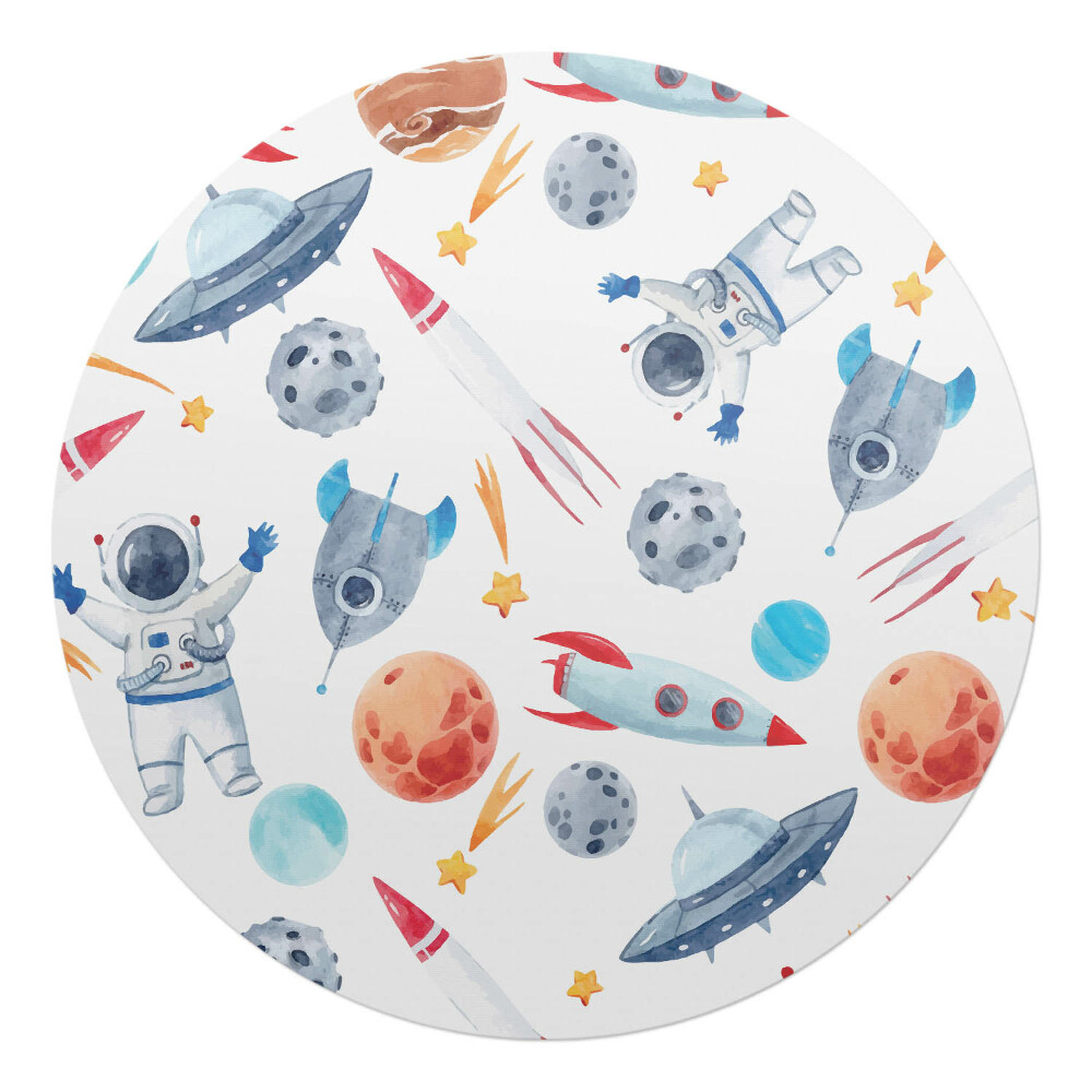Podložka pod stoličku okrúhla Vesmírny vzor