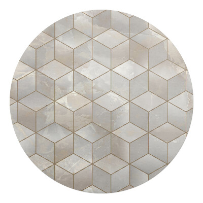 Podložka pod kolieskovú stoličku okrúhla Geometrický 3D vzor