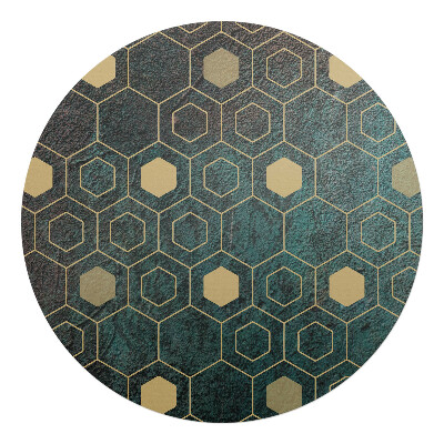 Podložka pod stoličku na kolieskach okrúhla Geometrický vzor