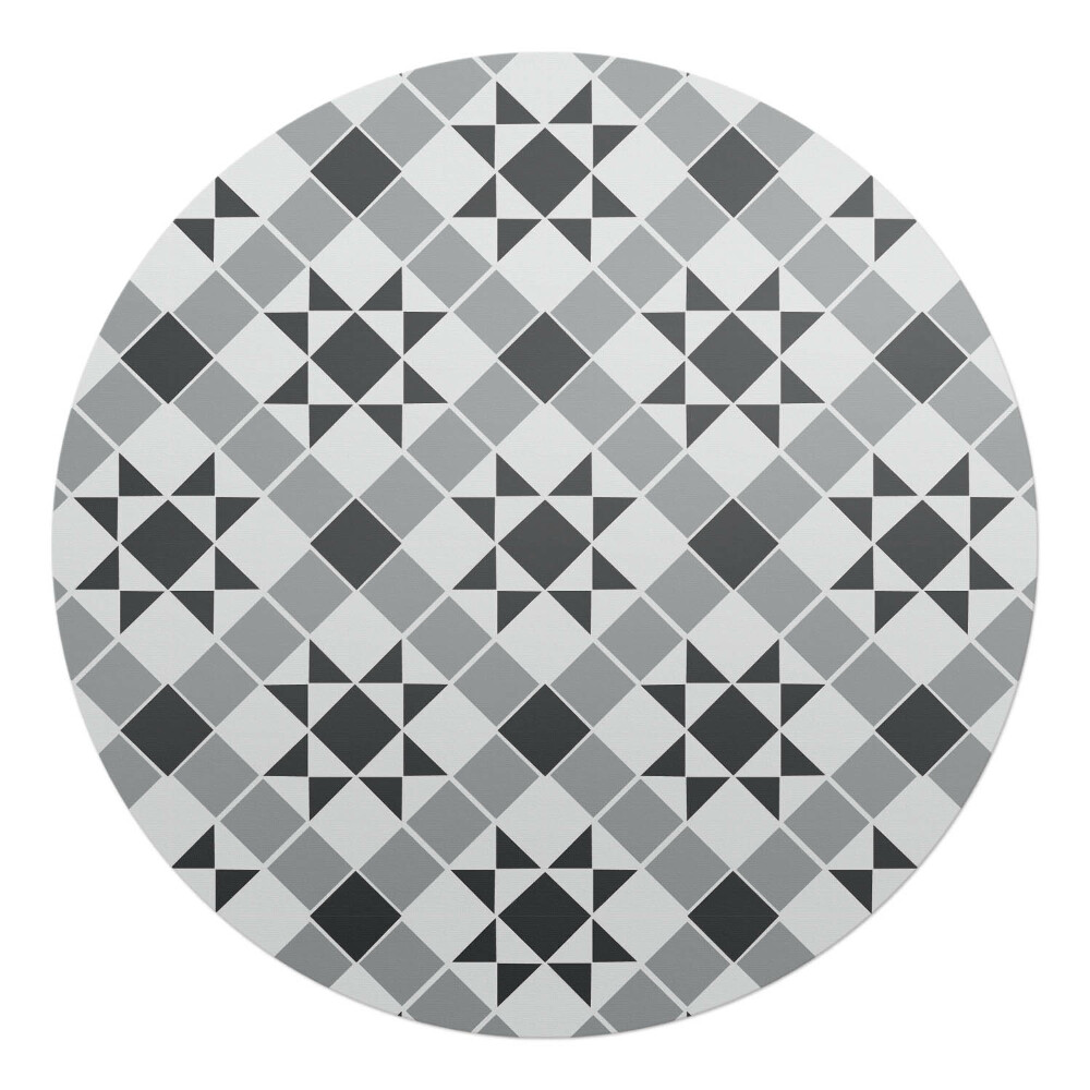 Podložka pod stoličku okrúhla Geometrický hviezdny vzor