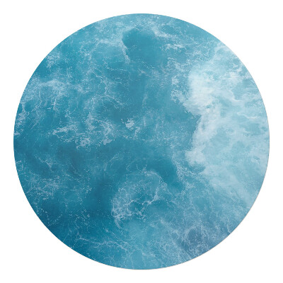 Podložka pod kolieskovú stoličku okrúhla Rozbúrené oceánske vlny