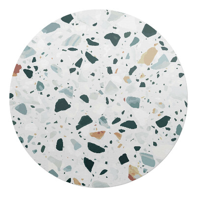 Podložka pod stoličku na kolieskach okrúhla Terazzová mozaika