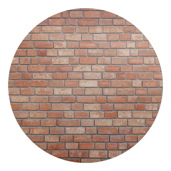 Podložka pod kolieskovú stoličku okrúhla Vzor tehlovej steny