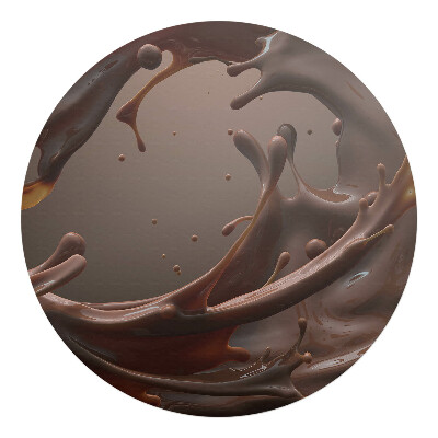 Podložka pod stoličku okrúhla Čokoládová vlna