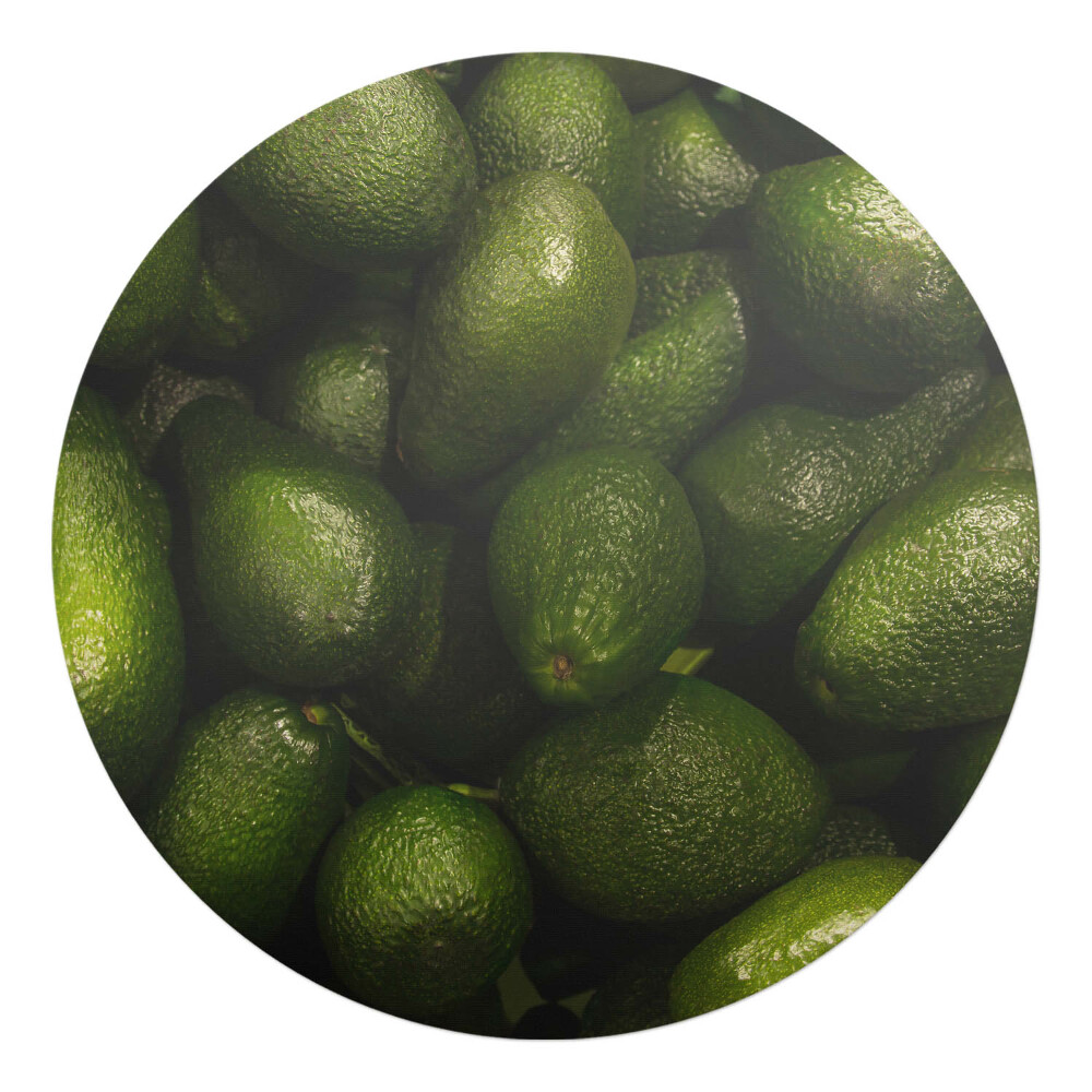 Podložka pod kolieskovú stoličku okrúhla Avokádový stoh