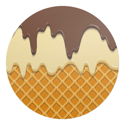 Podložka pod stoličku okrúhla Vafle s polevou