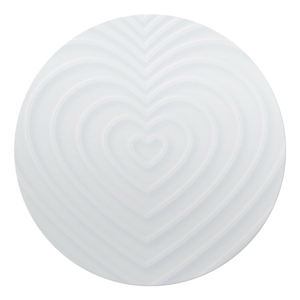 Podložka pod kolieskovú stoličku okrúhla Srdce v riadkoch