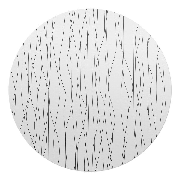 Podložka pod stoličku na kolieskach okrúhla Vlnité čiary