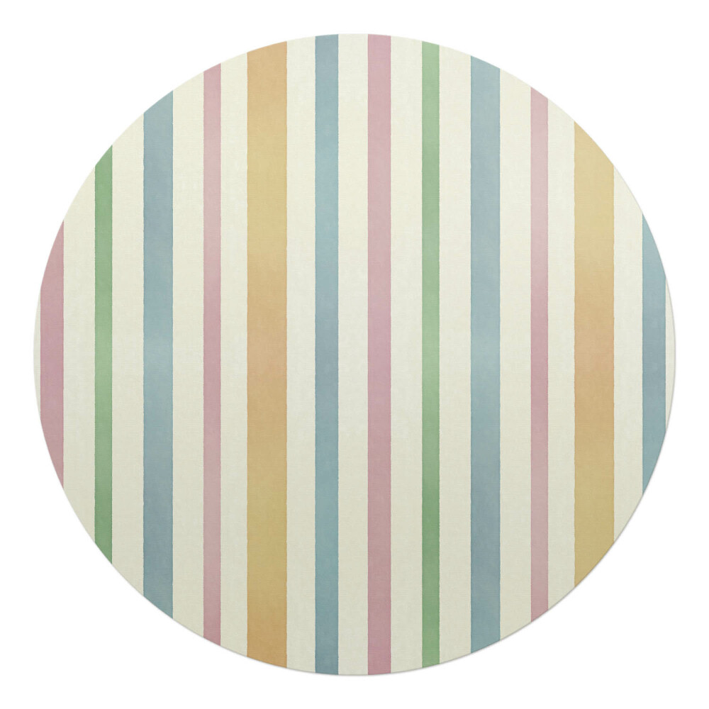 Podložka pod kolieskovú stoličku okrúhla Pastelové pruhy