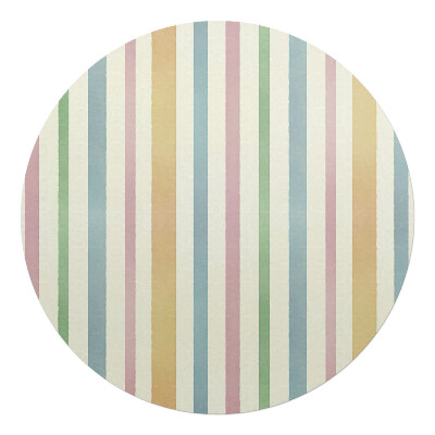 Podložka pod kolieskovú stoličku okrúhla Pastelové pruhy