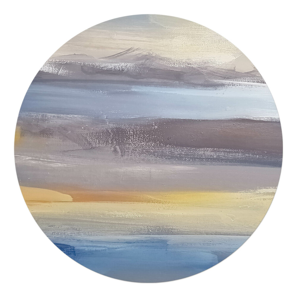 Podložka pod stoličku na kolieskach okrúhla Abstraktná krajina