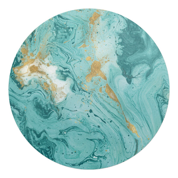 Podložka pod stoličku na kolieskach okrúhla Mramorové víry