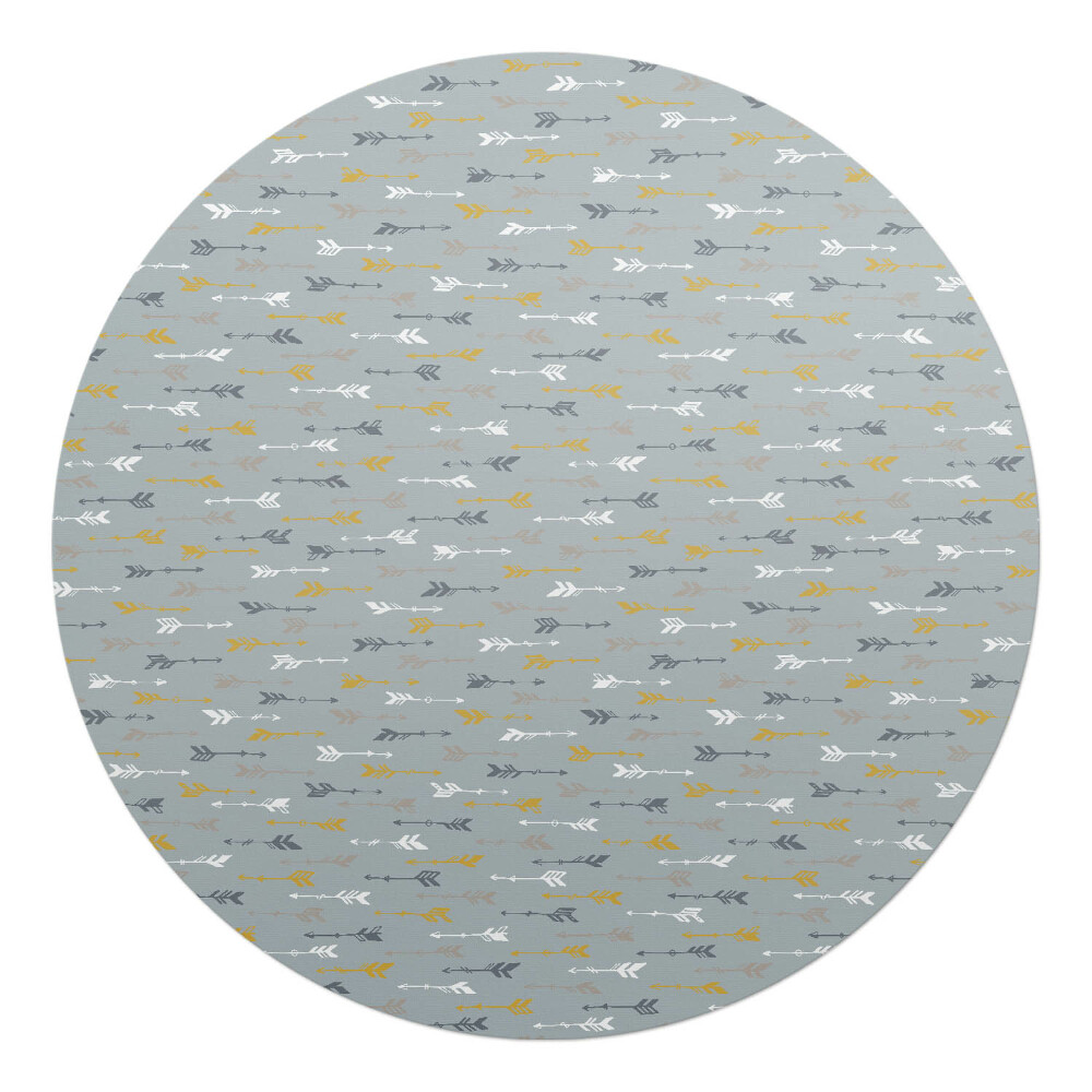 Podložka pod stoličku na kolieskach okrúhla Šípky v riadkoch