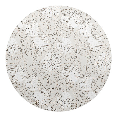 Podložka pod stoličku na kolieskach okrúhla Vzor listov monstery