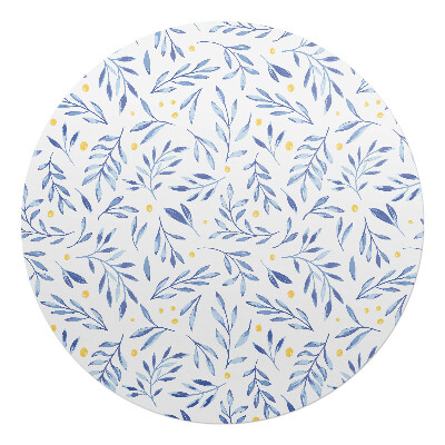 Podložka pod stoličku na kolieskach okrúhla Akvarelové listy