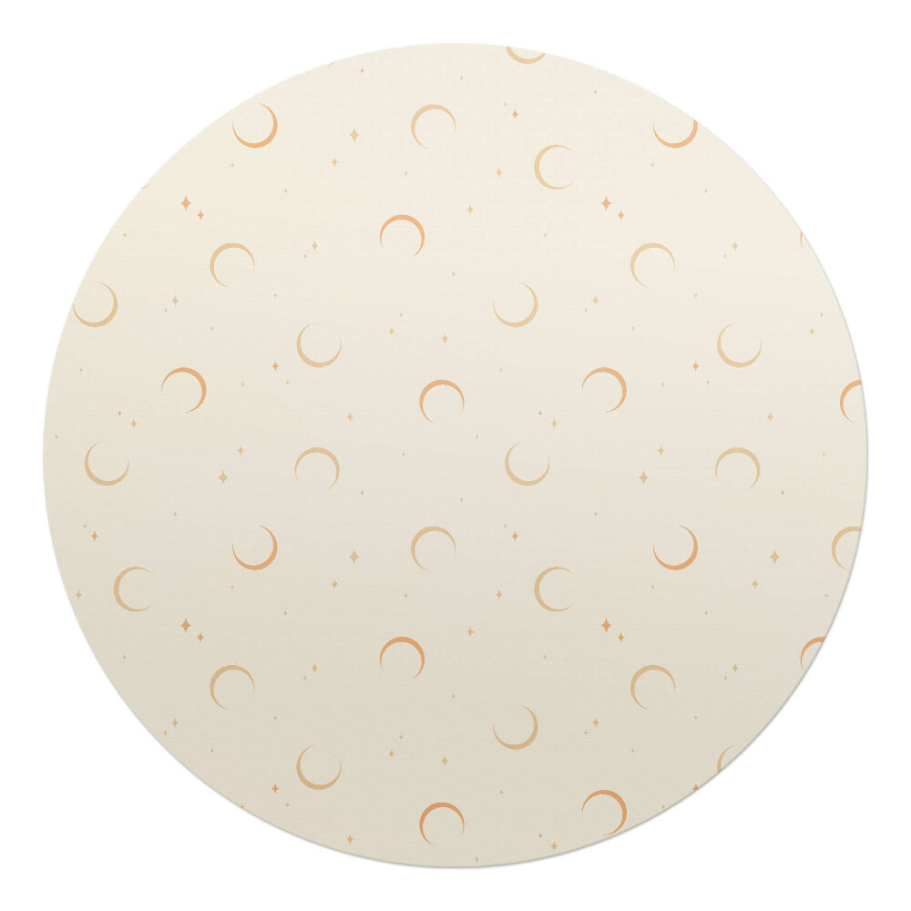 Podložka pod kolieskovú stoličku okrúhla Mesiace a hviezdy