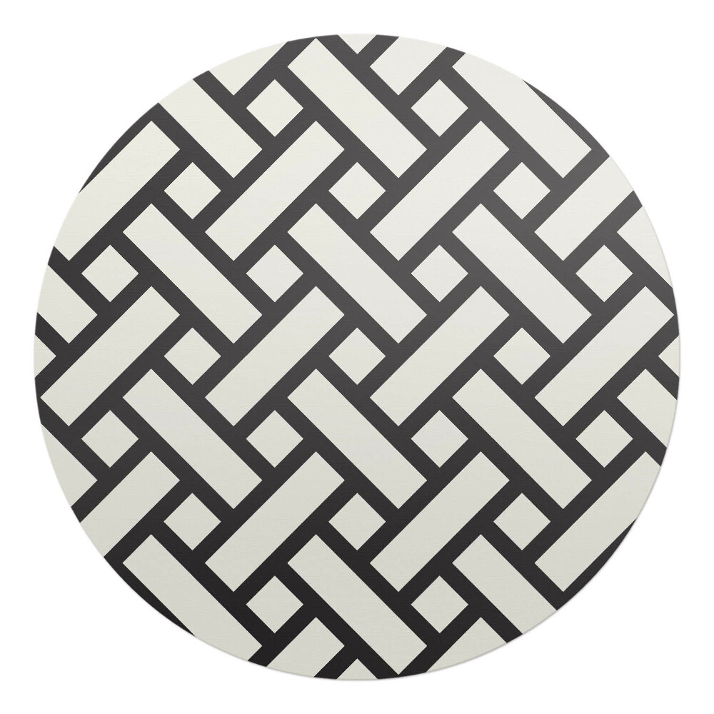 Podložka pod stoličku na kolieskach okrúhla Geometrická väzba