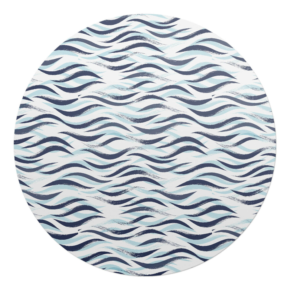 Podložka pod kolieskovú stoličku okrúhla Vlnité čiary